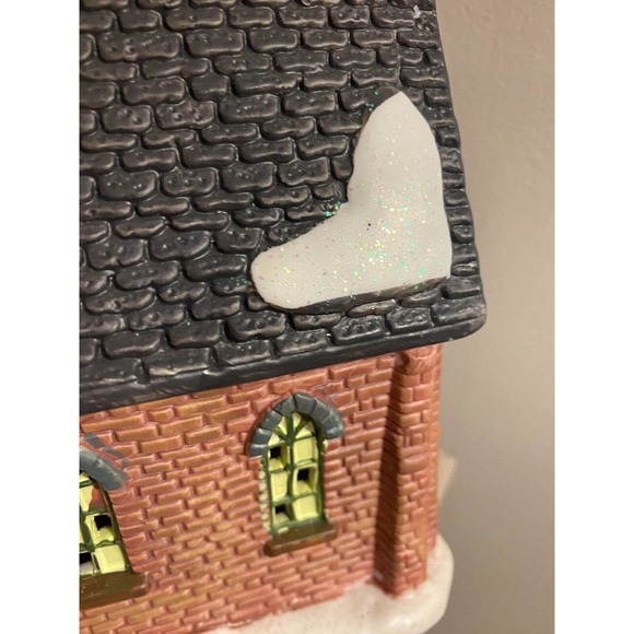 Dept 56 Lighted Church, Christmas Village Bridge, Sleigh, Kids, Carolers, & Snow - Picture 9 of 11